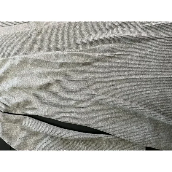 Dana Buchman Open Cardigan Ribbed Solid Gray Cardigan XL - Picture 4 of 6